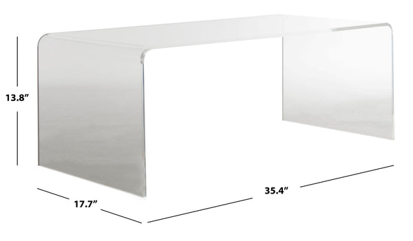 Safavieh Atka Modern Acrylic Coffee Table – Mid-Century Minimalist Design For Elegant Living Spaces & Décor FOX6015A