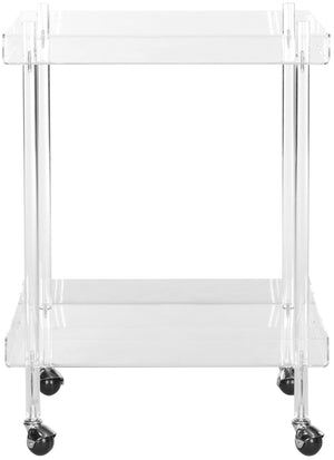 Safavieh Healy Acrylic Kitchen Cart - Midcentury Modern Design, Versatile Serving Trolley With Smooth Mobility FOX6017A