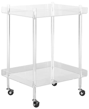 Safavieh Healy Acrylic Kitchen Cart - Midcentury Modern Design, Versatile Serving Trolley With Smooth Mobility FOX6017A