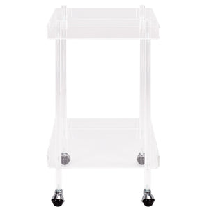 Safavieh Healy Acrylic Kitchen Cart - Midcentury Modern Design, Versatile Serving Trolley With Smooth Mobility FOX6017A