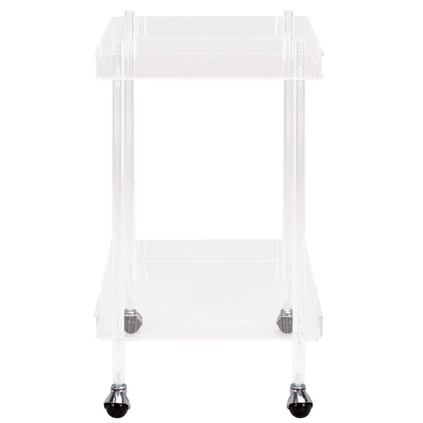 Safavieh Healy Acrylic Kitchen Cart - Midcentury Modern Design, Versatile Serving Trolley With Smooth Mobility FOX6017A