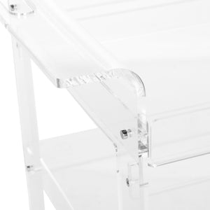 Safavieh Buckland Retro-Chic Acrylic Trolley Cart With 3-Tier Shelves For Stylish Serving & Storage Solutions FOX6018A