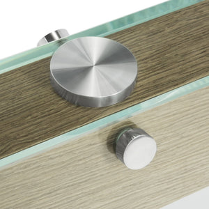 Safavieh Modern Glass Loft Accent Table - Elegant Minimalist Design With Boxwood Veneer & Clear Surface FOX6021A