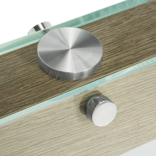 Safavieh Modern Glass Loft Accent Table - Elegant Minimalist Design With Boxwood Veneer & Clear Surface FOX6021A