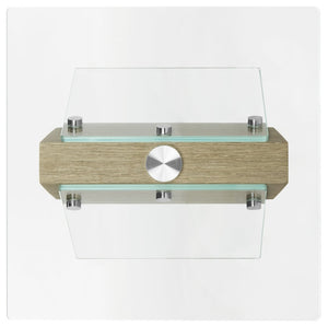 Safavieh Modern Glass Loft Accent Table - Elegant Minimalist Design With Boxwood Veneer & Clear Surface FOX6021A