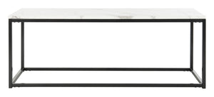 Safavieh Baize Coffee Table – Bauhaus-Inspired Geometric Design With Elegant Marble Top For Modern Interiors White/Grey FOX6022A