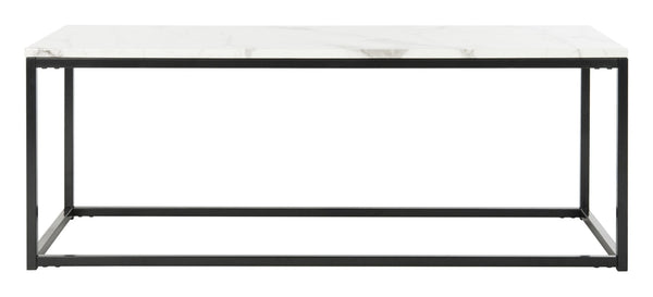 Safavieh Baize Coffee Table – Bauhaus-Inspired Geometric Design With Elegant Marble Top For Modern Interiors White/Grey FOX6022A