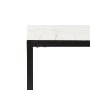 Safavieh Baize Coffee Table – Bauhaus-Inspired Geometric Design With Elegant Marble Top For Modern Interiors White/Grey FOX6022A