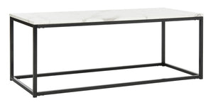 Safavieh Baize Coffee Table – Bauhaus-Inspired Geometric Design With Elegant Marble Top For Modern Interiors White/Grey FOX6022A