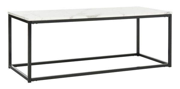 Safavieh Baize Coffee Table – Bauhaus-Inspired Geometric Design With Elegant Marble Top For Modern Interiors White/Grey FOX6022A