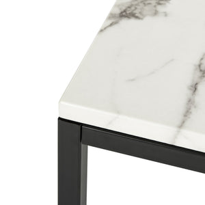 Safavieh Baize Coffee Table – Bauhaus-Inspired Geometric Design With Elegant Marble Top For Modern Interiors White/Grey FOX6022A