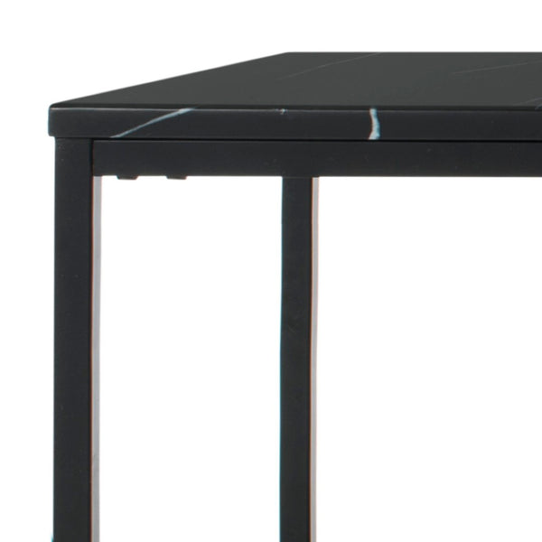 Safavieh Baize Coffee Table – Bauhaus-Inspired Geometric Design With Elegant Marble Top For Modern Interiors Black FOX6022B