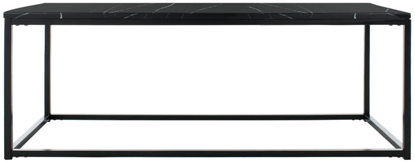 Safavieh Baize Coffee Table – Bauhaus-Inspired Geometric Design With Elegant Marble Top For Modern Interiors Black FOX6022B