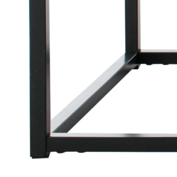 Safavieh Baize Coffee Table – Bauhaus-Inspired Geometric Design With Elegant Marble Top For Modern Interiors Black FOX6022B
