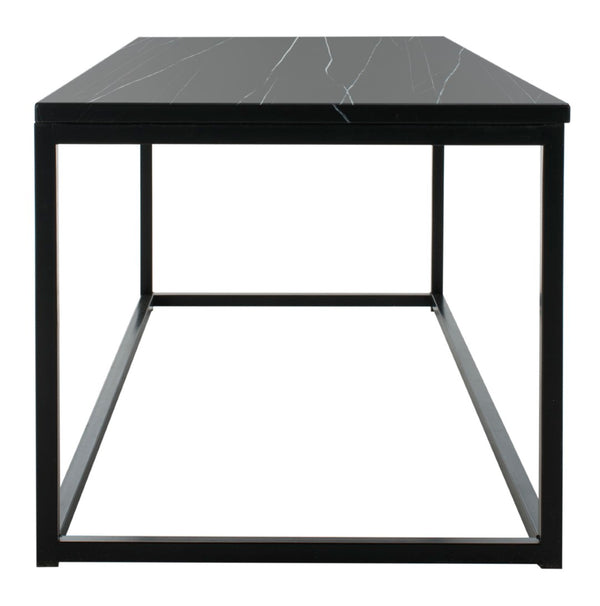 Safavieh Baize Coffee Table – Bauhaus-Inspired Geometric Design With Elegant Marble Top For Modern Interiors Black FOX6022B