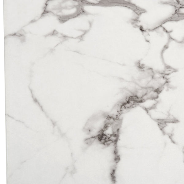 Safavieh Baize End Table - Modern Luxury Accent Table With Marble Top And Sleek Parson'S Style Frame White/Grey FOX6023A