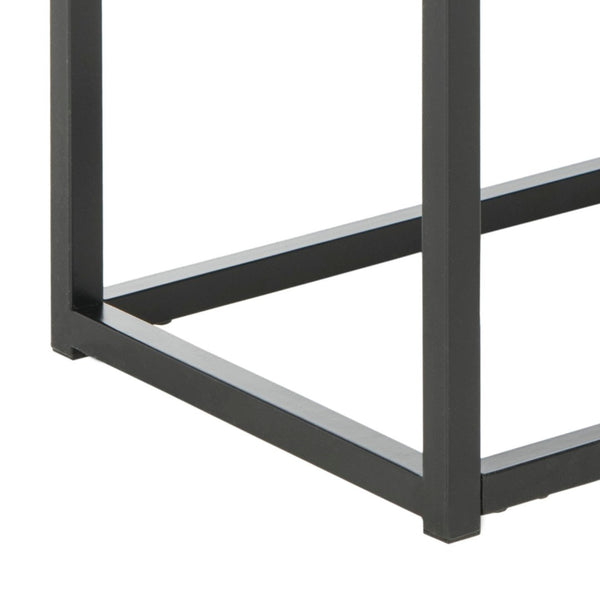 Safavieh Baize Console Table - Modern Geometric Design With Marble-Look Top For Chic Entryway Or Living Space Black FOX6024B