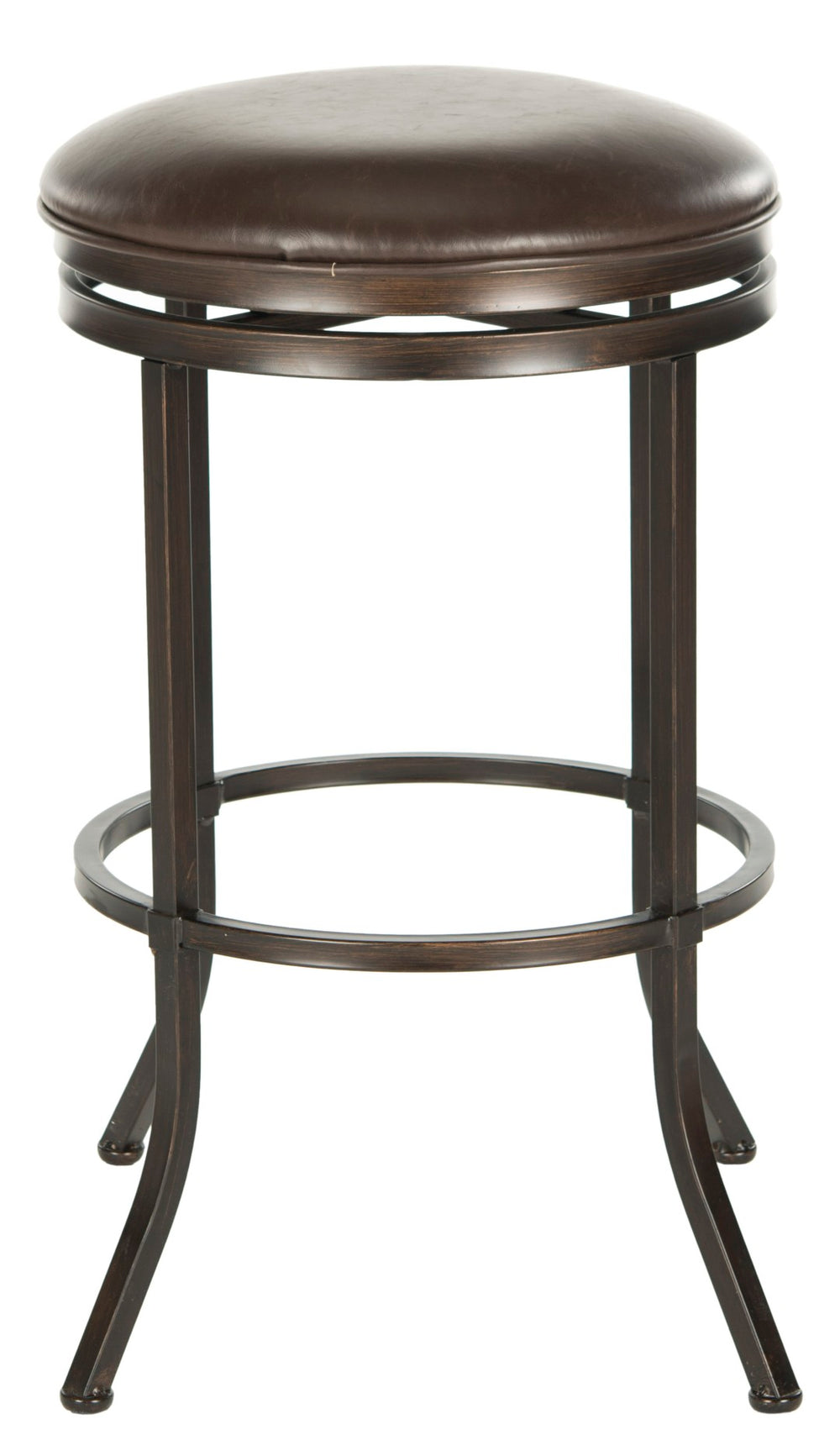 Safavieh Althorn Barstool - Elegant Cross-Back Design With Plush Pu Leather Seat For Comfort And Style FOX6204A