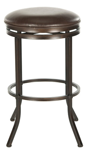 Safavieh Althorn Barstool - Elegant Cross-Back Design With Plush Pu Leather Seat For Comfort And Style FOX6204A