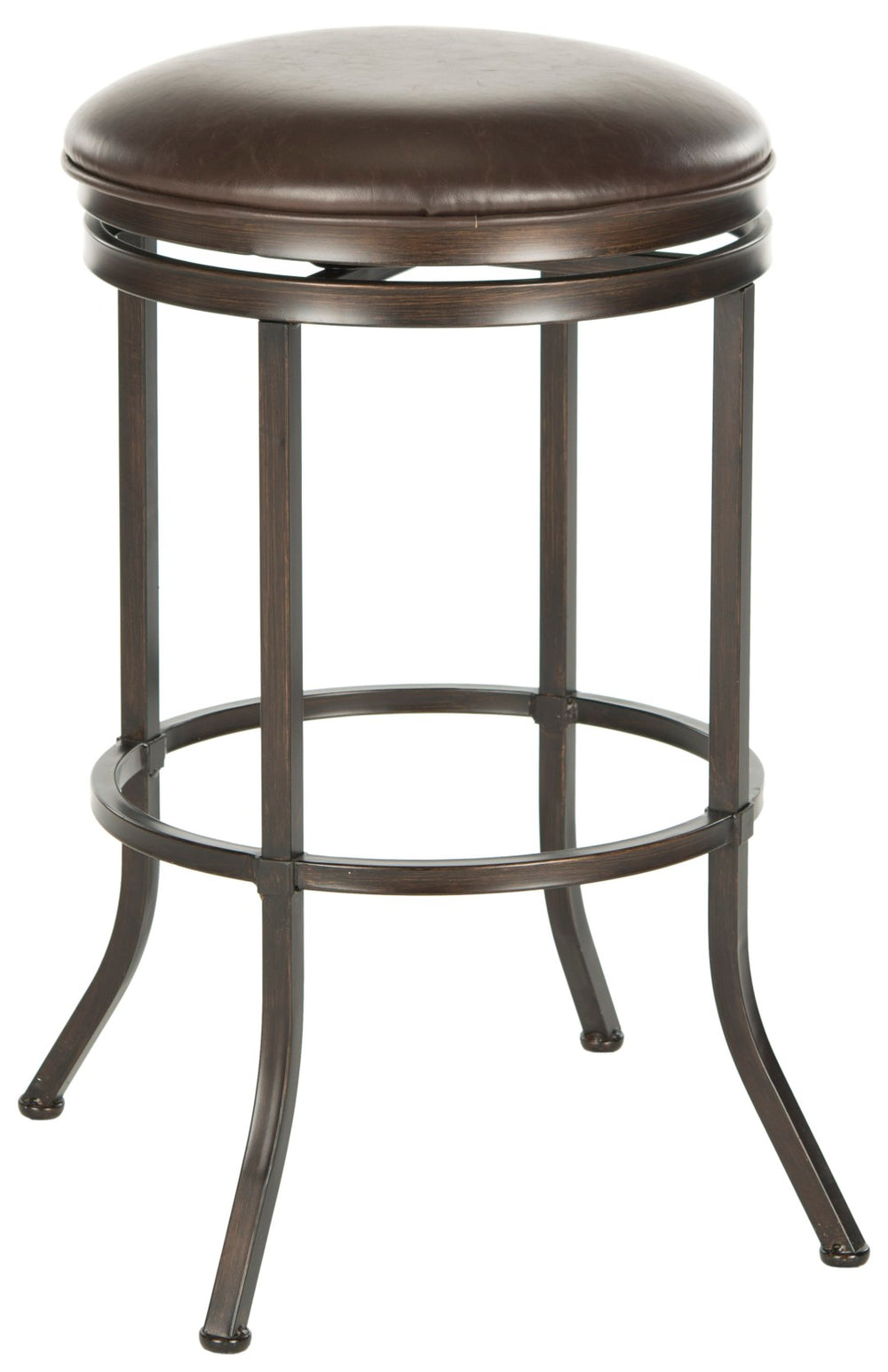 Safavieh Althorn Barstool - Elegant Cross-Back Design With Plush Pu Leather Seat For Comfort And Style FOX6204A