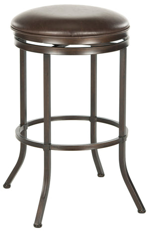 Safavieh Althorn Barstool - Elegant Cross-Back Design With Plush Pu Leather Seat For Comfort And Style FOX6204A