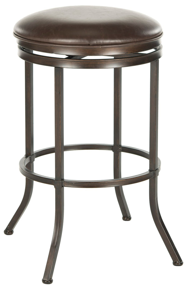 Safavieh Althorn Barstool - Elegant Cross-Back Design With Plush Pu Leather Seat For Comfort And Style FOX6204A