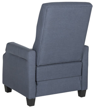 Safavieh Hamilton Navy Recliner Chair - Modern Accent With Plush Upholstery & Smooth Recline For Comfort FOX6220C