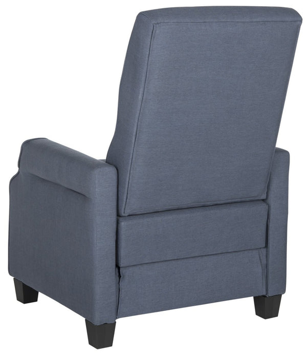 Safavieh Hamilton Navy Recliner Chair - Modern Accent With Plush Upholstery & Smooth Recline For Comfort FOX6220C