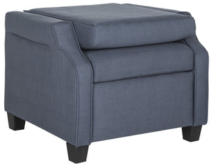 Safavieh Hamilton Navy Recliner Chair - Modern Accent With Plush Upholstery & Smooth Recline For Comfort FOX6220C
