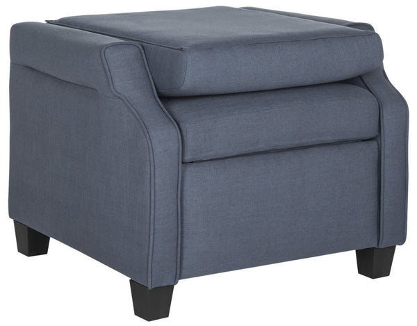 Safavieh Hamilton Navy Recliner Chair - Modern Accent With Plush Upholstery & Smooth Recline For Comfort FOX6220C
