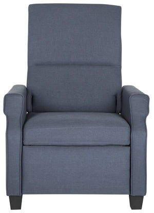 Safavieh Hamilton Navy Recliner Chair - Modern Accent With Plush Upholstery & Smooth Recline For Comfort FOX6220C