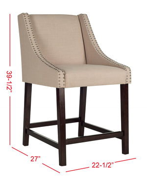 Safavieh Dylan Counter Stool - Chic Belgian-Inspired Design For Modern Kitchens And Stylish Entertaining Spaces Beige FOX6221A