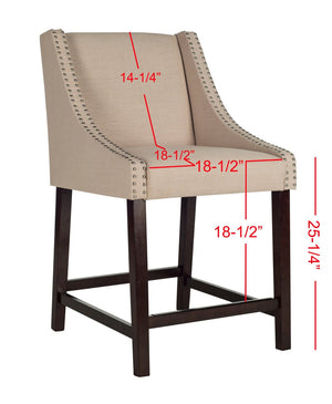Safavieh Dylan Counter Stool - Chic Belgian-Inspired Design For Modern Kitchens And Stylish Entertaining Spaces Beige FOX6221A