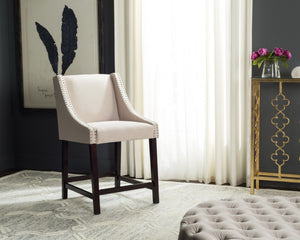 Safavieh Dylan Counter Stool - Chic Belgian-Inspired Design For Modern Kitchens And Stylish Entertaining Spaces Beige FOX6221A