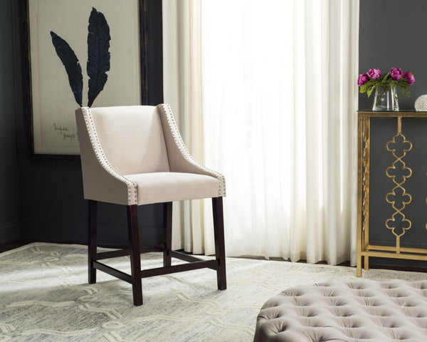 Safavieh Dylan Counter Stool - Chic Belgian-Inspired Design For Modern Kitchens And Stylish Entertaining Spaces Beige FOX6221A