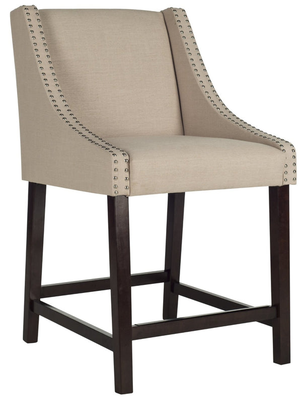 Safavieh Dylan Counter Stool - Chic Belgian-Inspired Design For Modern Kitchens And Stylish Entertaining Spaces Beige FOX6221A