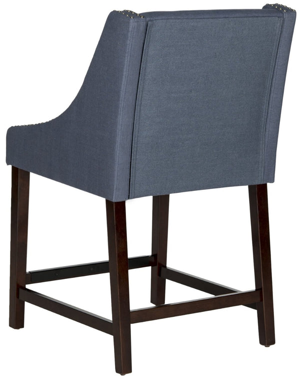 Safavieh Dylan Counter Stool - Chic Belgian-Inspired Design For Modern Kitchens And Stylish Entertaining Spaces Navy FOX6221C