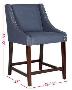 Safavieh Dylan Counter Stool - Chic Belgian-Inspired Design For Modern Kitchens And Stylish Entertaining Spaces Navy FOX6221C