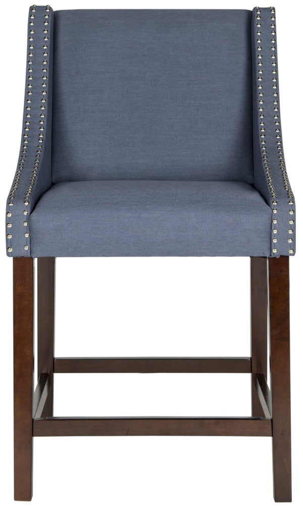 Safavieh Dylan Counter Stool - Chic Belgian-Inspired Design For Modern Kitchens And Stylish Entertaining Spaces Navy FOX6221C