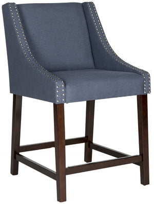 Safavieh Dylan Counter Stool - Chic Belgian-Inspired Design For Modern Kitchens And Stylish Entertaining Spaces Navy FOX6221C