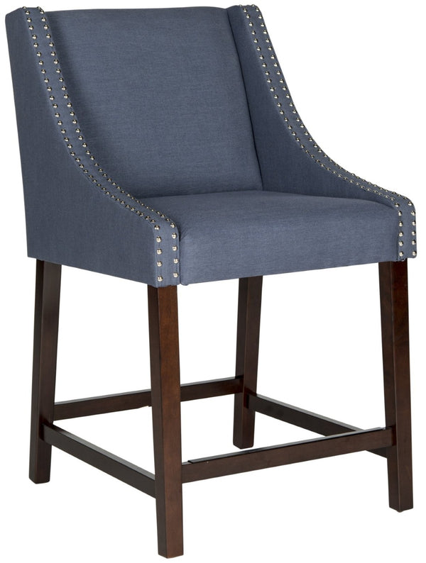 Safavieh Dylan Counter Stool - Chic Belgian-Inspired Design For Modern Kitchens And Stylish Entertaining Spaces Navy FOX6221C