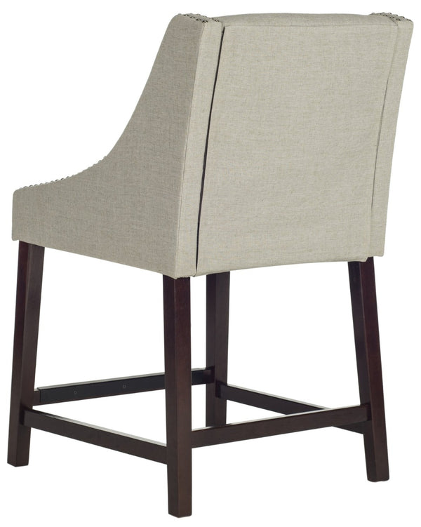 Safavieh Dylan Counter Stool - Chic Belgian-Inspired Design For Modern Kitchens And Stylish Entertaining Spaces Light Grey FOX6221D