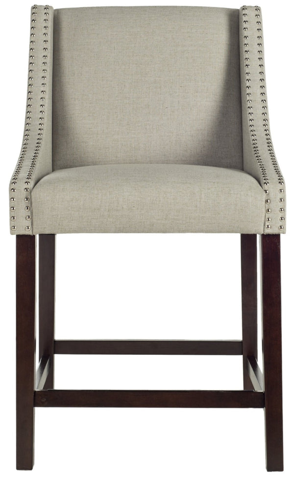Safavieh Dylan Counter Stool - Chic Belgian-Inspired Design For Modern Kitchens And Stylish Entertaining Spaces Light Grey FOX6221D