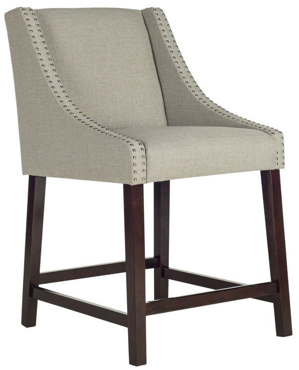 Safavieh Dylan Counter Stool - Chic Belgian-Inspired Design For Modern Kitchens And Stylish Entertaining Spaces Light Grey FOX6221D
