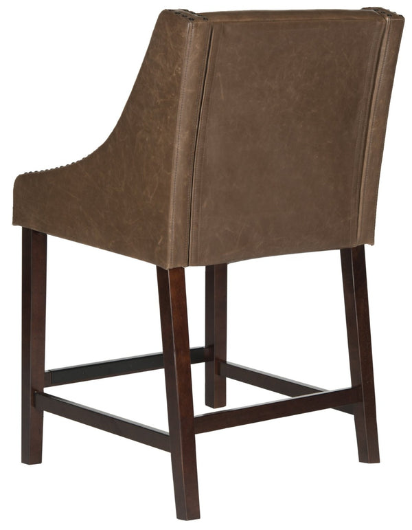 Safavieh Dylan Counter Stool - Chic Belgian-Inspired Design For Modern Kitchens And Stylish Entertaining Spaces Brown FOX6221E