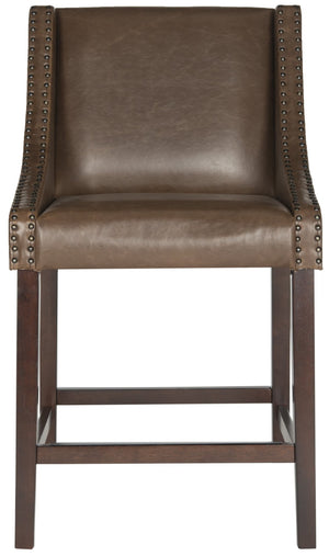 Safavieh Dylan Counter Stool - Chic Belgian-Inspired Design For Modern Kitchens And Stylish Entertaining Spaces Brown FOX6221E