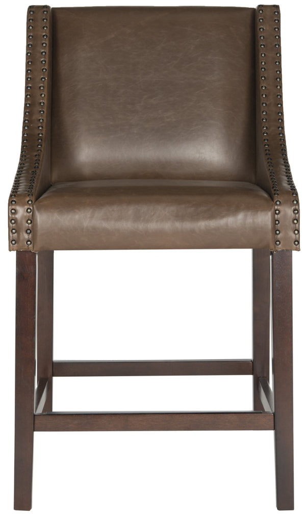 Safavieh Dylan Counter Stool - Chic Belgian-Inspired Design For Modern Kitchens And Stylish Entertaining Spaces Brown FOX6221E