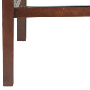 Safavieh Dylan Bar Stool - Chic Contemporary Design With Comfortable Seating For Modern And Transitional Spaces Taupe/Espresso FOX6222B