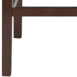 Safavieh Dylan Bar Stool - Chic Contemporary Design With Comfortable Seating For Modern And Transitional Spaces Navy/Espresso FOX6222C
