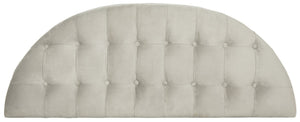 Safavieh Abilene Elegant Semicircle Bench - Classic French Design For Entryway Or Living Space Accent Furniture Grey Velvet/Rustic Oak FOX6238B